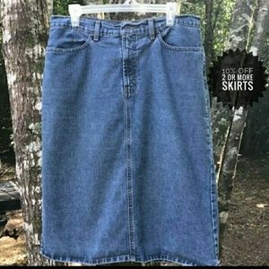 Denim Blue Jean Knee-length Skirt Size 12